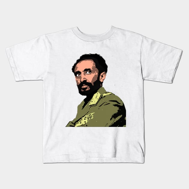 Haile Selassie Kids T-Shirt by truthtopower